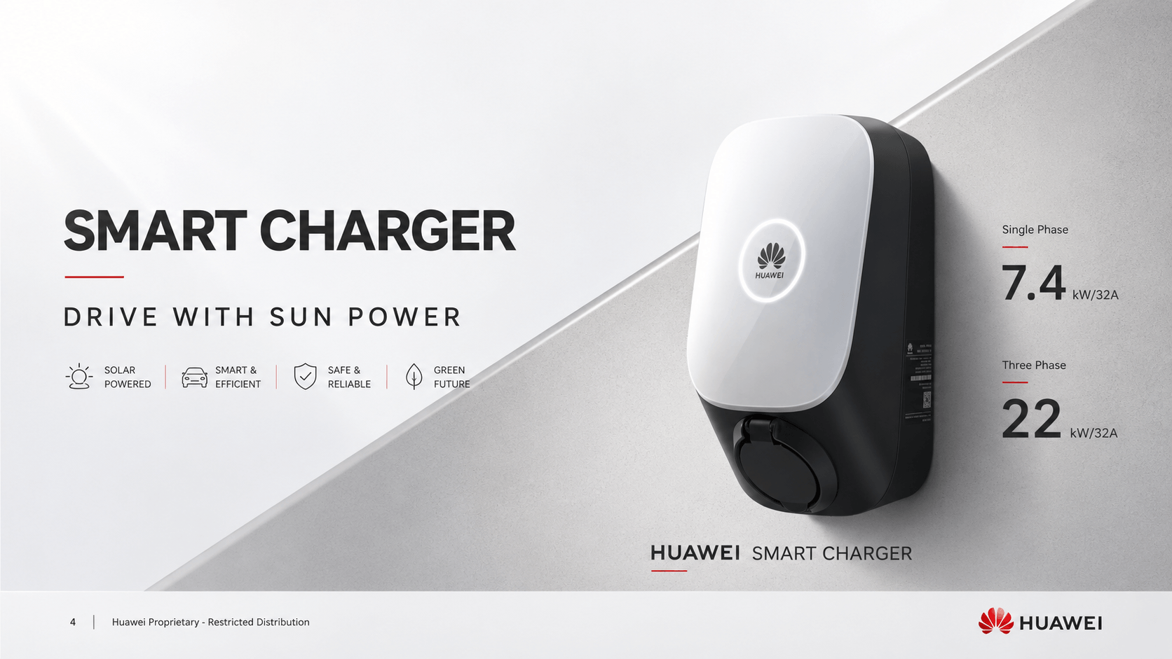 Huawei Smart EV Charger 7.4kW / 22kW | Smart Electric Vehicle Charger | EGYPTA GROUP Authorized Distributor of Huawei Digital Power in Egypt | إيجيبتا جروب موزع معتمد لحلول هواوي للطاقة والطاقة الشمسية في مصر